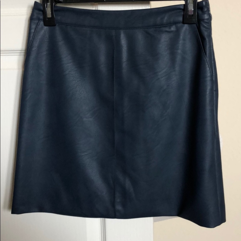 Topshop Midi Leather Skirt
